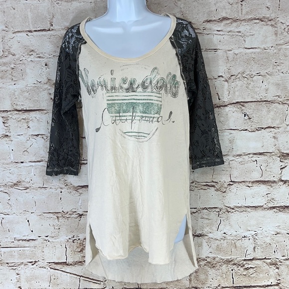 Free People Tops - Free People Venice Dolls Lace Sleeve Tunic Top